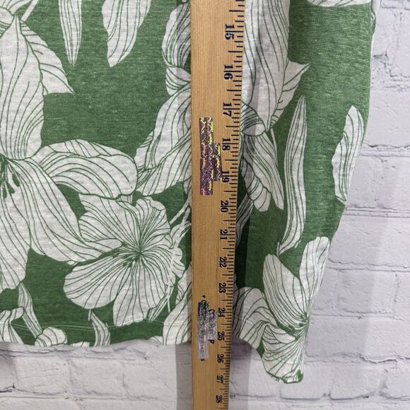 Tahari Boxy Blouse Women XL 100% Linen Summer Resort Vacation Cottage Top - Picture 7 of 7